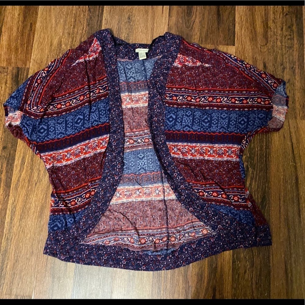 FOREVER 21 women open front raglan sleeve tunic /size M